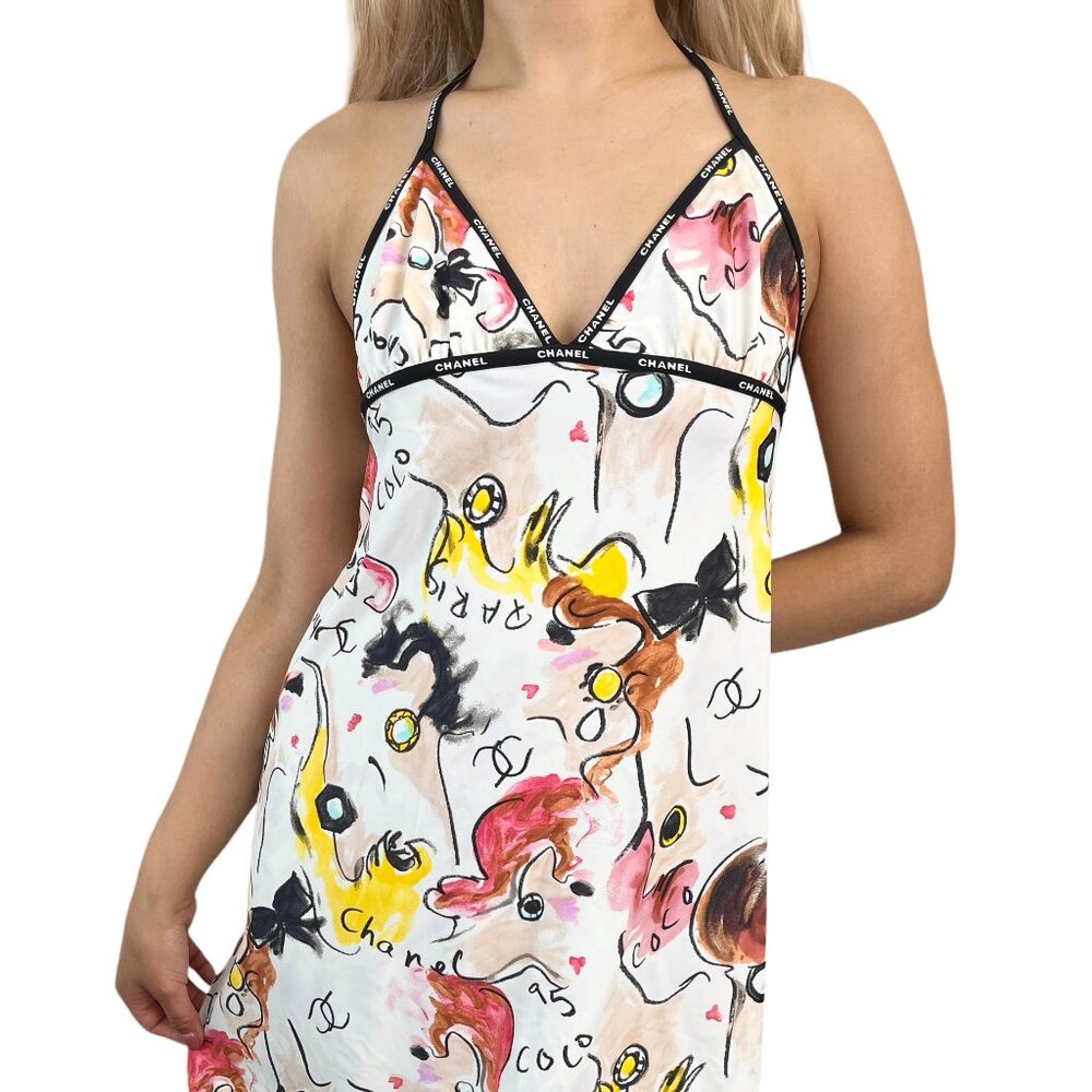 CHANEL Multicolor Artistic Print One Piece